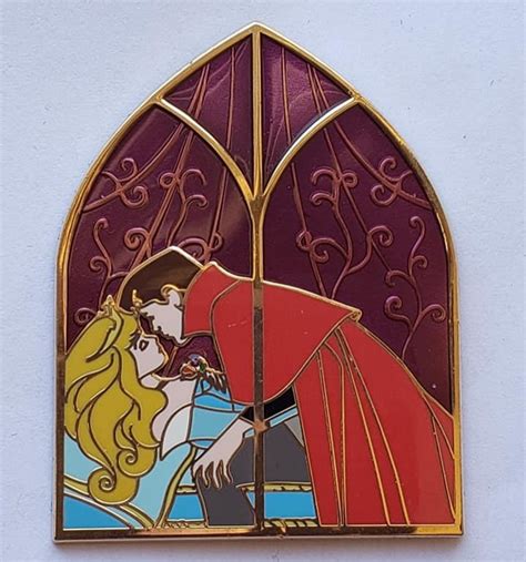 24955 Prince Phillip And Princess Aurora Sleeping Beauty Stained Glass Window Set Disney