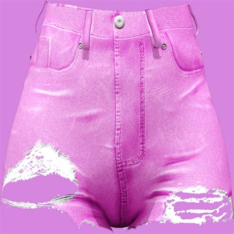 Second Life Marketplace G Aimee Denim Shorts Pink