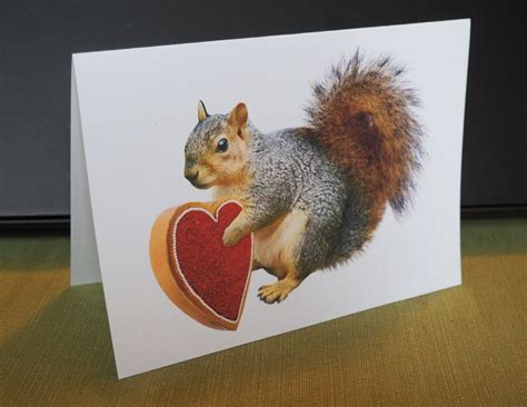 Squirrel Valentine Printable Card | Etsy