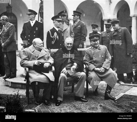 Yalta Conference February 1945 British Prime Minister Winston Stock