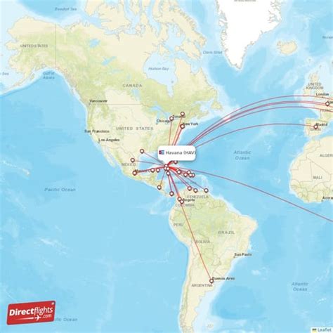 Direct flights to Havana - HAV, Cuba - Directflights.com