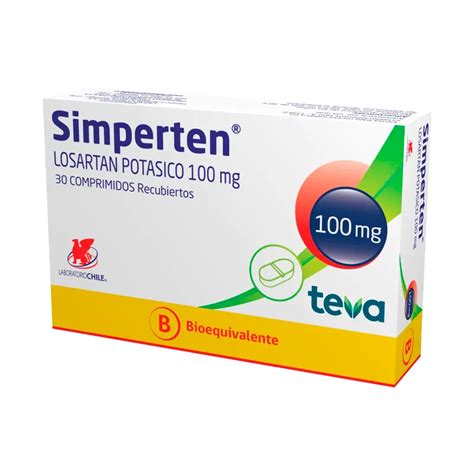 Simperten Losartan Potasico Mg Cont Comprimidos Recubiertos