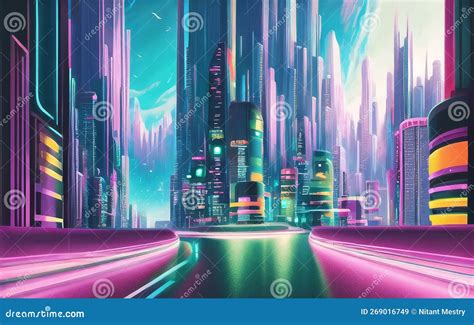 Cyberpunk Cityscape Where Neon Soaked Streets Meet Futuristic