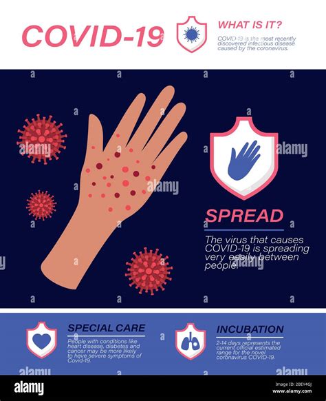 Hand with covid 19 virus vector design Stock Vector Image & Art - Alamy