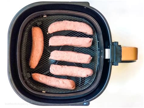 Air Fryer Sausages | Love Food Not Cooking