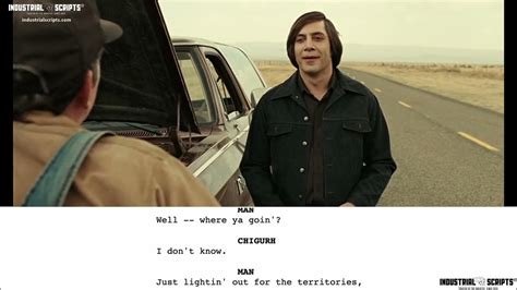 Classic Movie Scenes No Country For Old Men 2007 Anton Chigurh Kills Farmer Script To