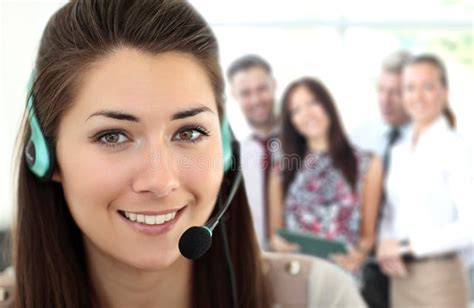 Female Customer Support Operator Stock Photo Image Of Female