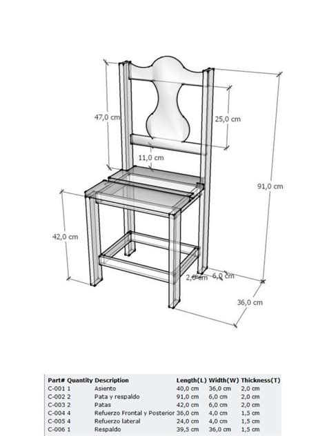 Una Guía Con 30 Planos Para Hacer Sillas De Madera