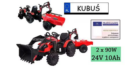 Du Y Traktor Akumulatorowy Z Kopark I Adowark Hercules Sx Czerwony