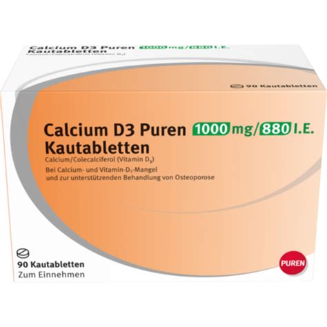 Calcium D Puren Mg I E Kautabletten Beipackzettel