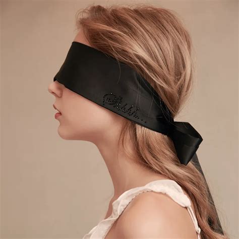 1 PCS Soft Silk Satin Eye Patch Mask Ribbon Bondage Sex Products Double