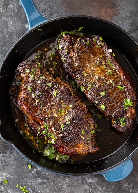 Pan Seared Steak With Garlic Butter Grain Of Sound