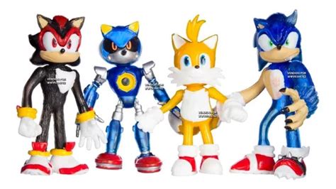 Sonic Miles Shadow The Hedgehog Fig Articuladas Pack 4pzas Meses Sin