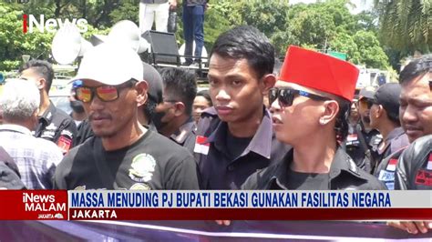 Tuntut Mundur Massa Tuding PJ Bupati Bekasi Gunakan Fasilitas Negara