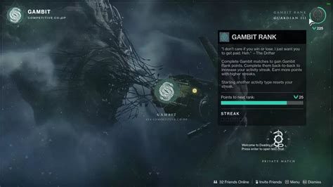 Gambit Ranks And Points Required Destiny 2 Shacknews
