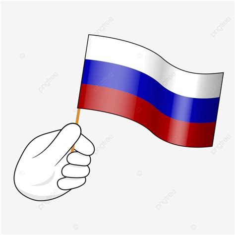 White Hand Waving Russia Flag Clipart Vector Russia Flag Waving Flag