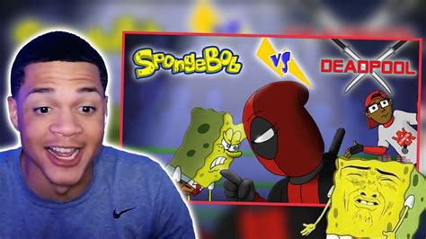 Spongebob Vs Deadpool Cartoon Beatbox Battles Verbalase Reaction