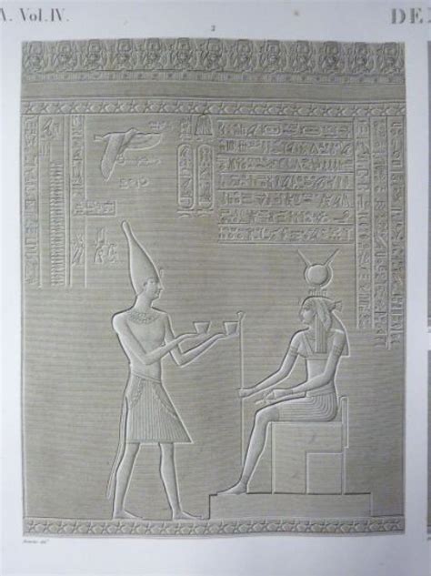 Description De L Egypte Denderah Tentyris D Tails De Deux Murs D