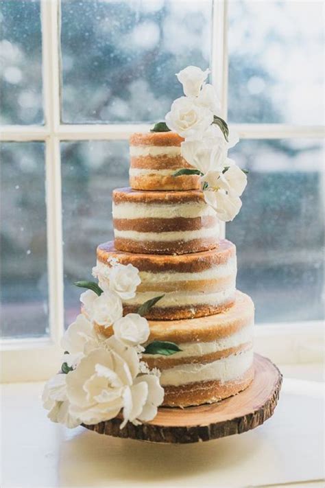 31 Beautiful Naked Wedding Cake Ideas For 2016 Elegantweddinginvites