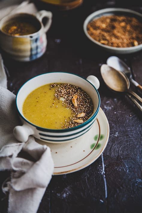 Pumpkin Soup With Toasted Quinoa Playful Cooking