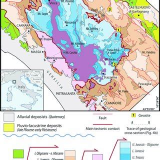 Geological Sketch Map Of The Apuan Alps Modified After Carmignani And