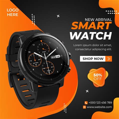 Smart Watch Social Media And Instagram Post Template Social Media