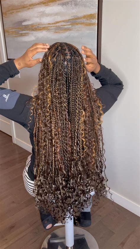 GODDESS BRAIDS TWISTS AND LOCS COMBINATION BOHO BRAIDS GODDESS