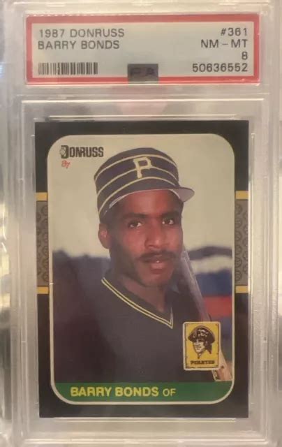 Donruss Barry Bonds Nm Mt Rc Rookie Card Pittsburgh Pirates