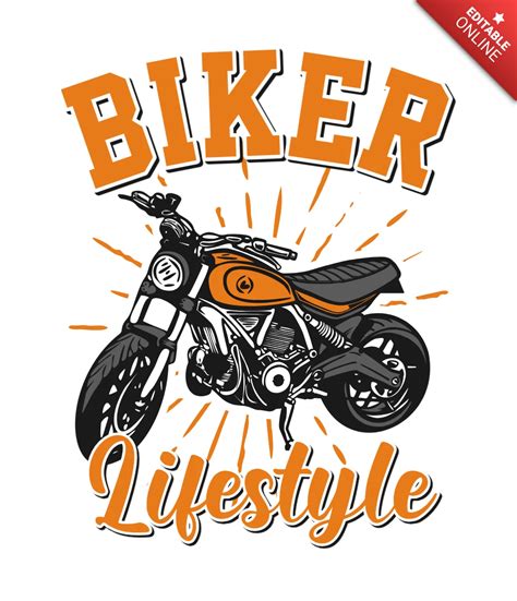 Motorcycle Vintage T Shirt Design Template Free Design Template