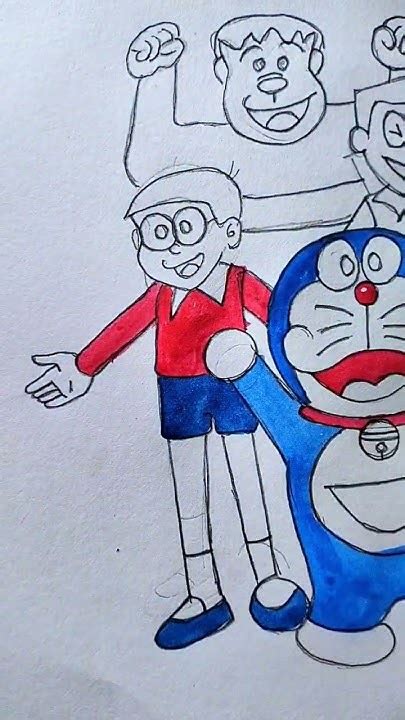 How To Draw Doraemon Step By Step Easy Doraemon Drawing Shorts Youtube