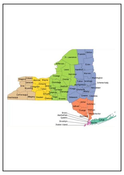 New York County Map [Map of NY Counties and Cities]