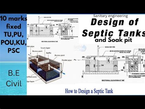 design  septic tank design  soak pit design  drain field