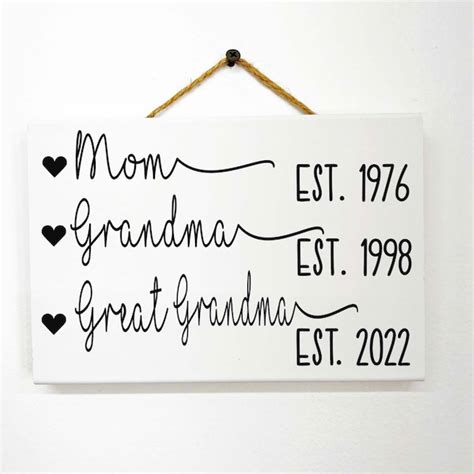 Mom Grandma Dates Etsy