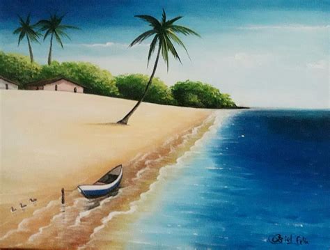 Desenho De Paisagem Realista - Paisagem De Praia Desenho Realista - FDPLEARN