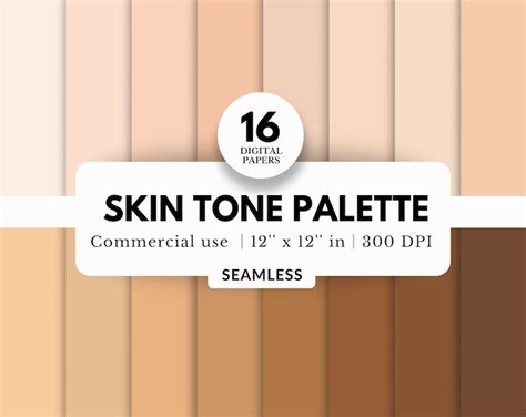 Skin Tones Palette Procreate Color Palette Portrait Color Palette