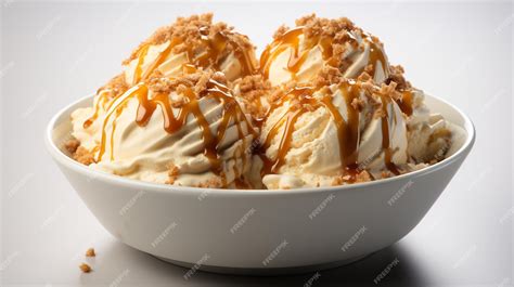 Premium AI Image | vanilla ice cream with chocolate syrup