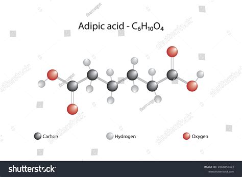 Molecular Formula Of Adipic Acid Adipic Acid Or Royalty Free Stock