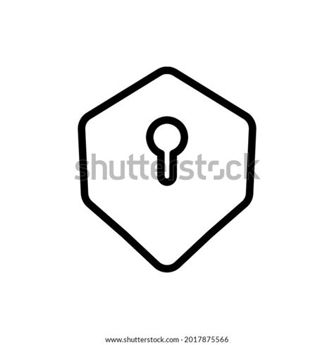 Shield Keyhole Vector Security Protection Icon Stock Vector Royalty