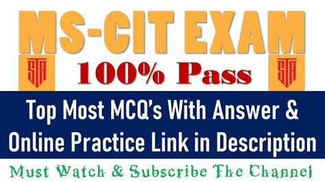 Ms Cit Important Questions February 2022 Final Online Exam 2022 Youtube