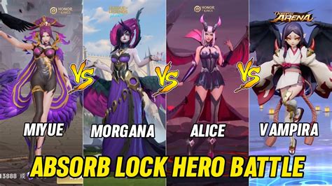 Alice MLBB VS Morgana LOL WR VS Vampira OA VS Miyue HOK KOG Skill