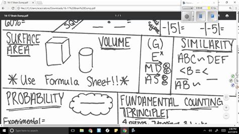 Math 7 SOL Review Sheet Video YouTube