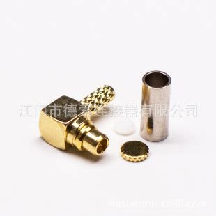 Mmcx弯公头镀金压接式射频同轴线缆 阿里巴巴