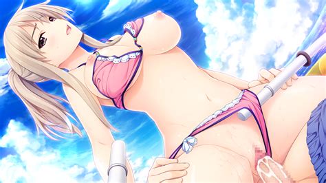 Akatsuki Works Bikini Blush Breasts Censored Clouds Cum Game Cg Iizuki