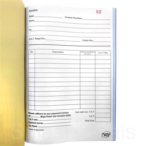 Pukka Duplicate Invoice Book 210 X 130 Mm VAT NCR Carbonless Pad