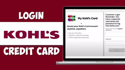 Sign In To My Kohl S Card To Make A Payment My Kohl S Credit Card