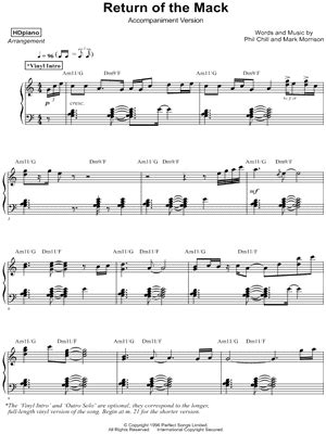 "Return of the Mack" Sheet Music - 12 Arrangements Available Instantly ...