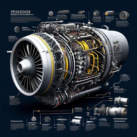 Exploded parts diagram poster of a jet engine by nik palmer - Playground