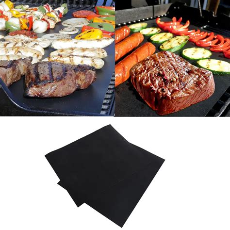 2Pcs Non Stick Surface Heat Resistant BBQ Grill Mats Reusable Barbecue