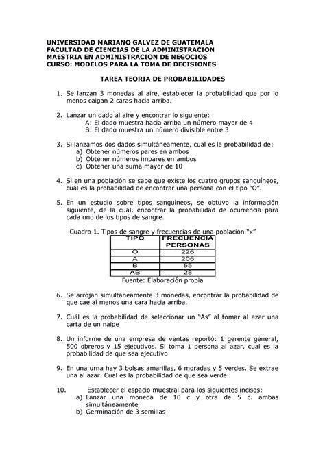 3 2 Tarea Teoria De Probabilidades UNIVERSIDAD MARIANO GALVEZ DE