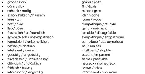 Décrire une personne un lieu une image ou un objet Allemand